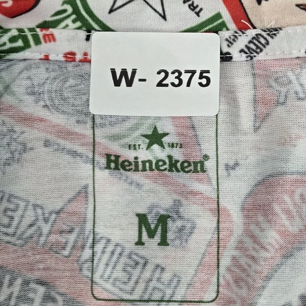 Heineken Men Shirt M Multicolor Graphic Beer Labels Casual Logo Short Sleeve
